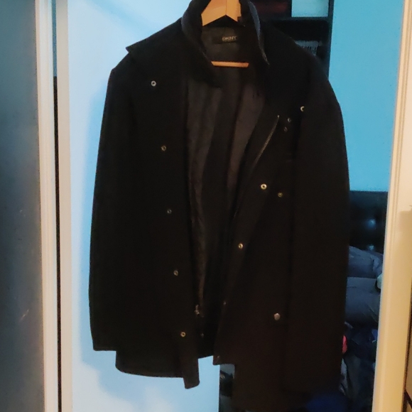 Dkny Other - DKNY Black Wool Coat Large
